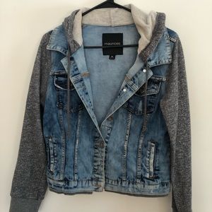 Maurices Denim jacket/sweater hoodie